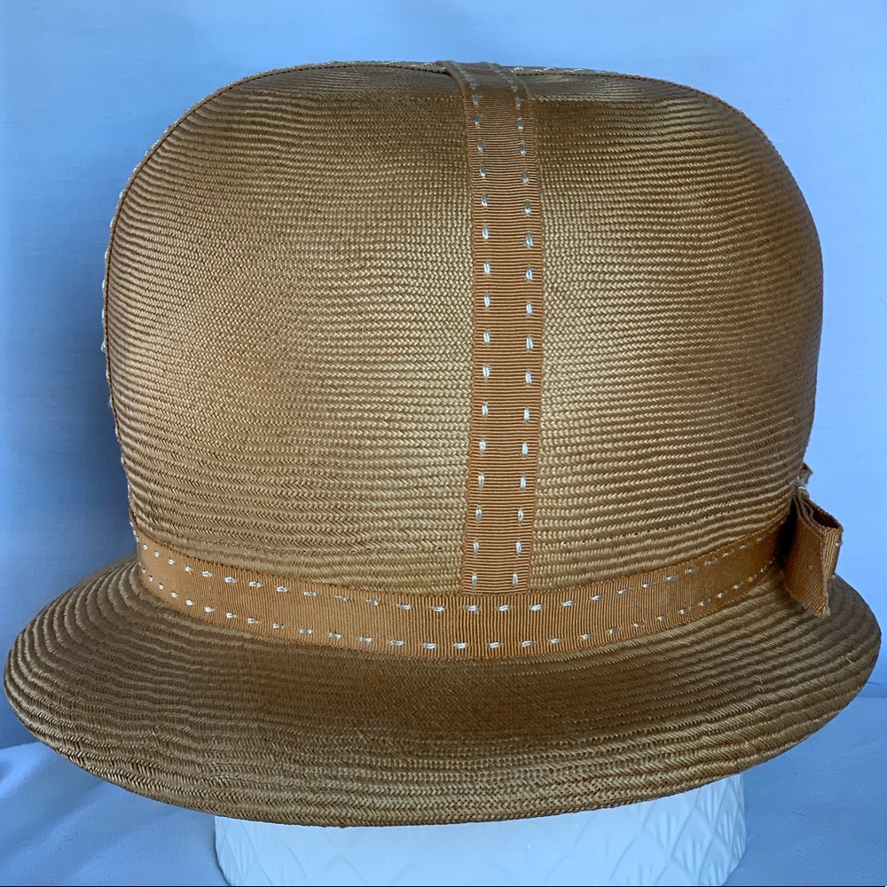 Vintage Straw Cloche Hat